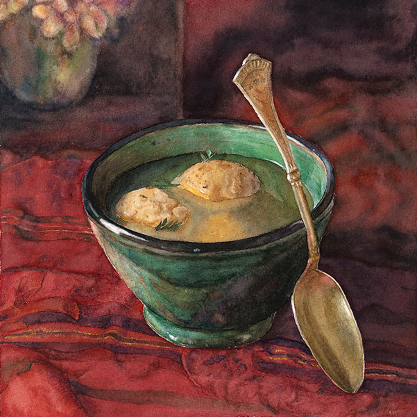 Matzoh Balls in Chicken Soup